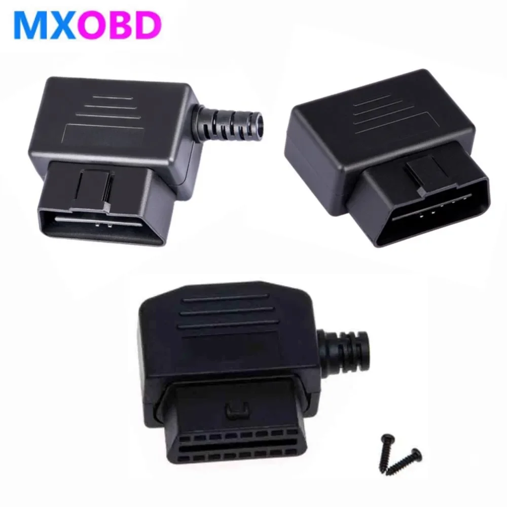 10pcs OBD Female Plug with Screw OBD2 16Pin Connector J1962M Socket Head for Car Diagnostic OBD Adaptor OBDII 16 PIN Adapter