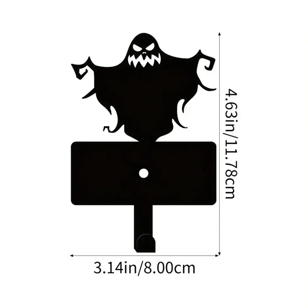 Alluring 1pc Halloween Wall Decor Hooks: Metal Key Holder and Appealing Ghost Metal Wall Hanger. A  Coat Rack for Pet Leash