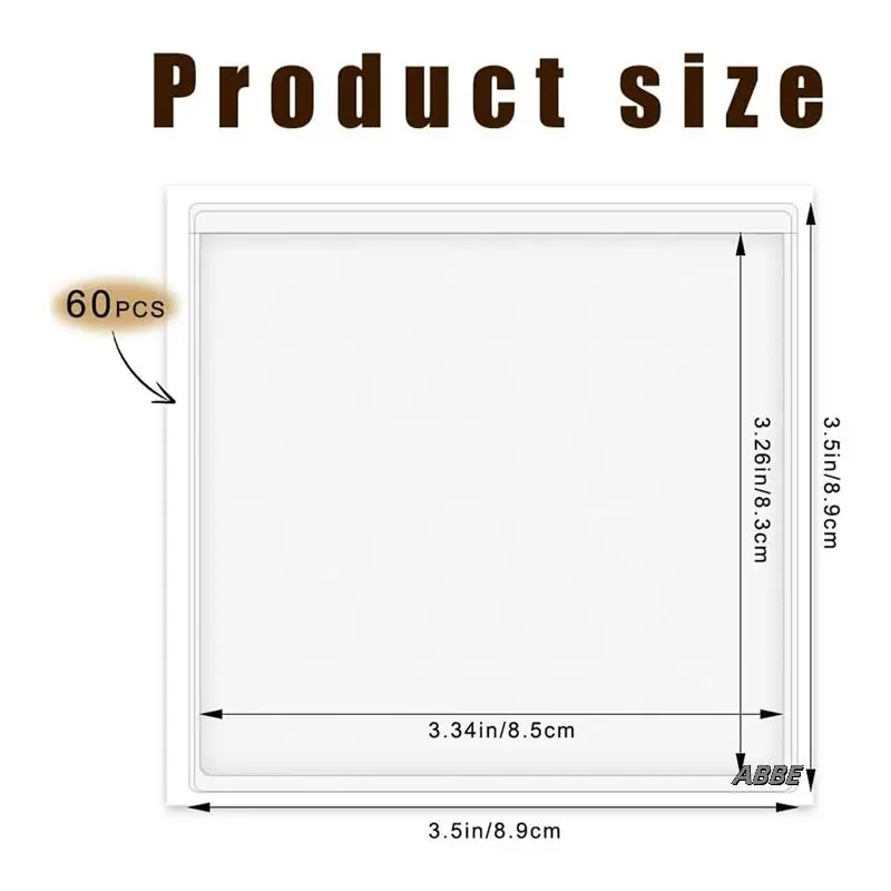 60 Pack Index Card Pockets Clear Label Pockets Index For Organizing And Protecting For Note Cards And Library Cards