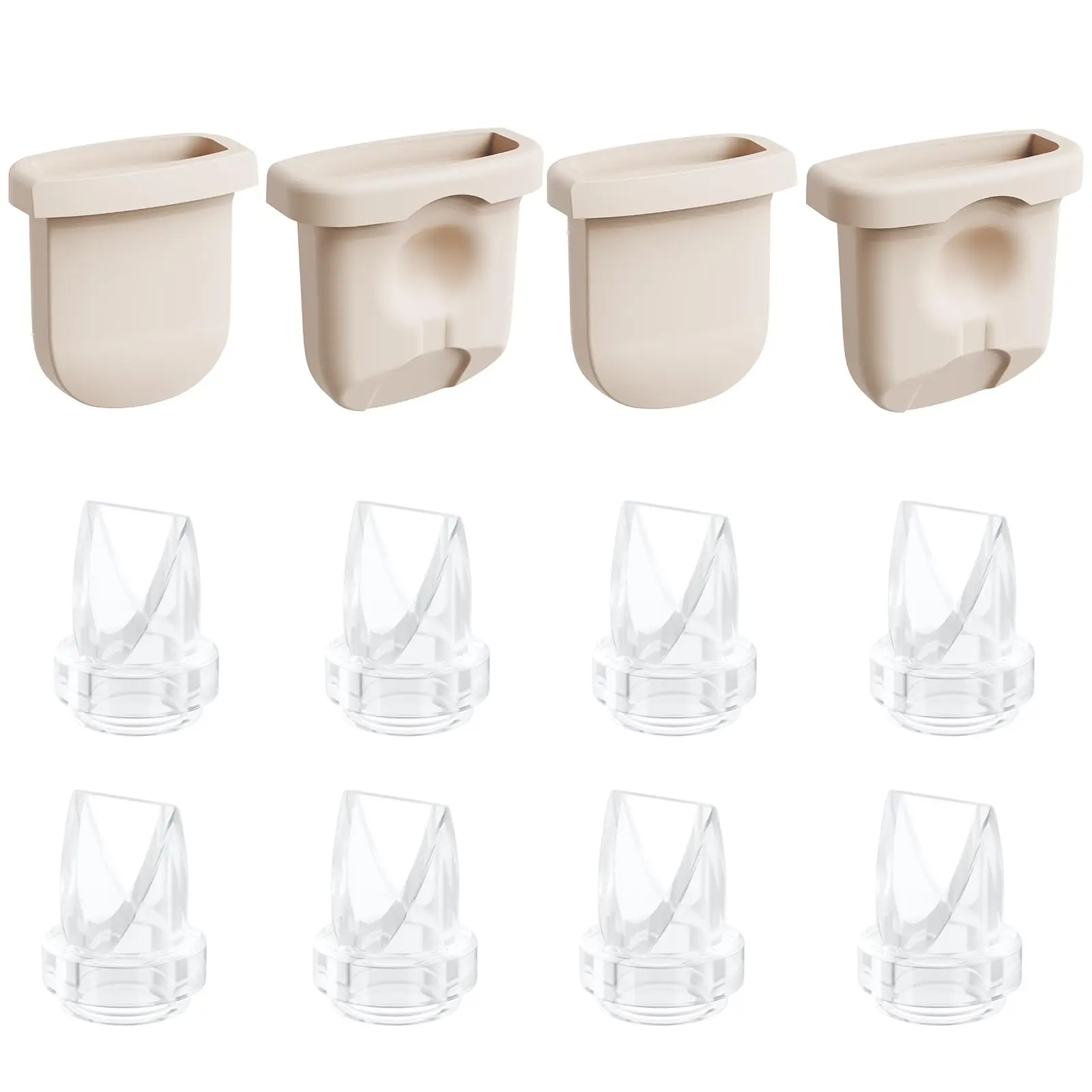 12PCS Duckbill Valves Silicone Diaphragms Compatible with Eufy E10/E20/S1 Pro Replacement Parts, Wearable Pump Accessories