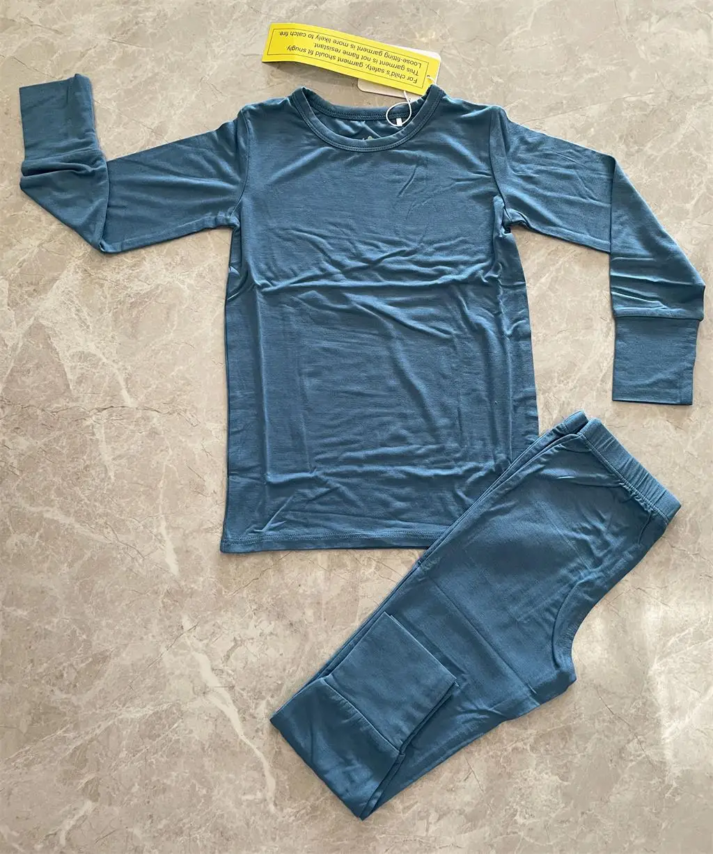 Custom Child Teenager / Teen Clothing Baby Sleeper 95% Bamboo  Viscose 5% Spandex  Two Piece Pajamas