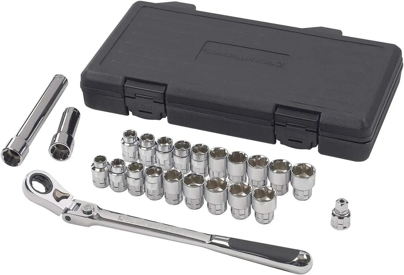 

23-Piece 3/8" Drive Pass-Thru SAE/Metric Tool Set for Mechanics