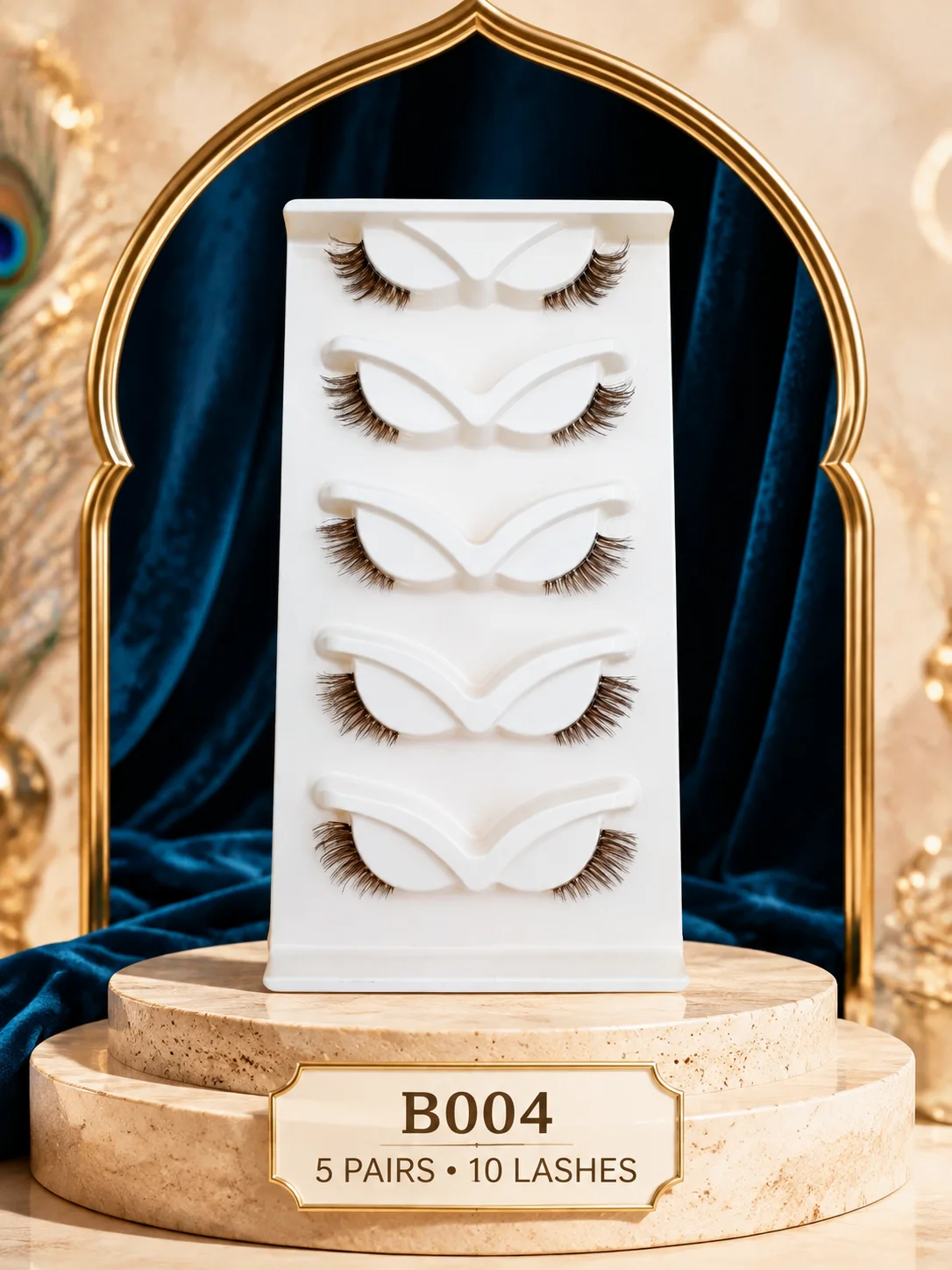 Mujie 5 Pairs of Half-Strip False Eyelashes, Half-Strip Eyelashes for Eye Corner Lift, Soft Brown Synthetic Fibers, Partial Lengthening for Natural Curling - Soft Brown Tones More Closely Resemble Natural Eyelashes, Lightweight on the Upper Eyelid with No Pressure, Suitable for Daily Charm and Special Occasions