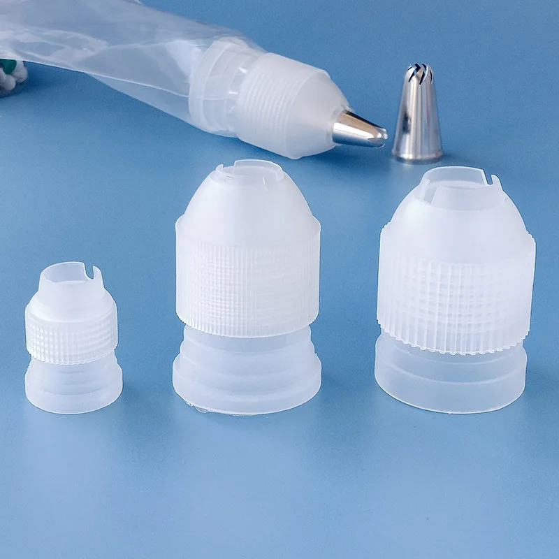 1/3Pcs Icing Piping Bag Russian Nozzle Converter Coupler Cake Cream Pastry Bag Nozzle Adapter for Cupcake Fondant Cookie