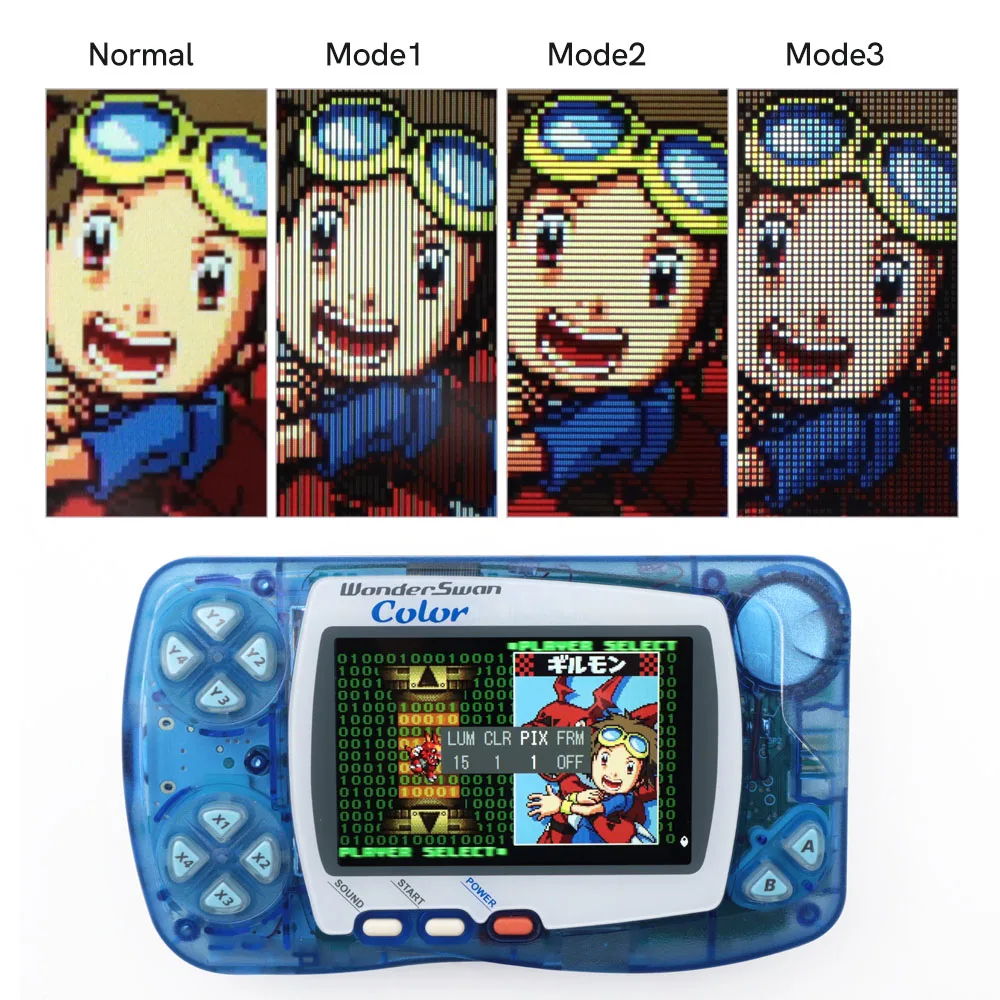 WSC Hightlight IPS LCD Màn Hình Bộ Độ Sáng Đèn Nền Cho Bandai Hệ WonderSwan Color Cho Kỳ Quan Thiên Nga Màu Sắc Tay Cầm Chơi Game