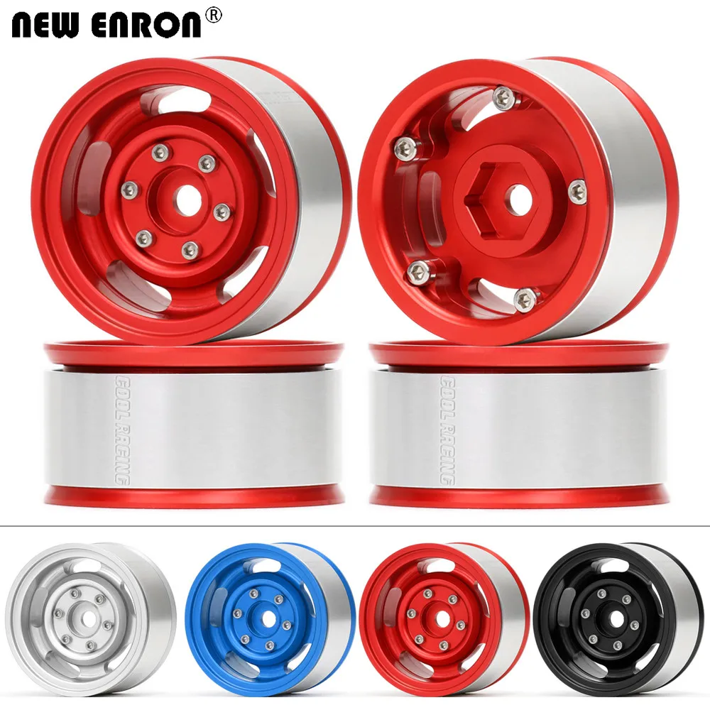 

CNC Alloy 1.55 inch Beadlock Wheel Rim Hub For RC 1/10 Crawler tires jimny CC01 TF2 Axial 90069 LC70 D90