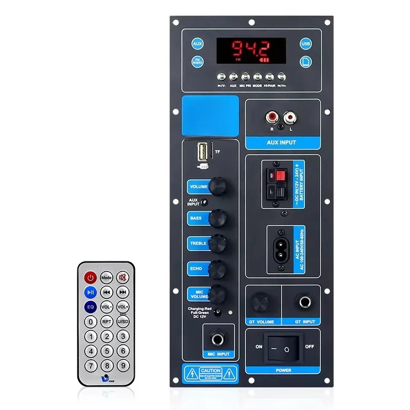 VIRE High Power DSP Bluetooth Amplifier Board  8-18 Inch Trolley Speaker Outdoor Audio Amp Module 60W Mono Stereo Amp