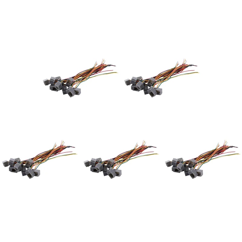 SQPP-50 Pcs 616E 4P4C RJ9 Female Telephone Connector Adapter W 4 Wires 8Cm