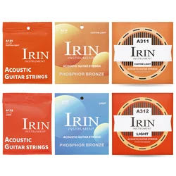 IRIN Acoustic Guitar Strings High Carbon Steel Core Antirust PVD Ion Coating Folk Guitar Strings Guitar Accessories Parts