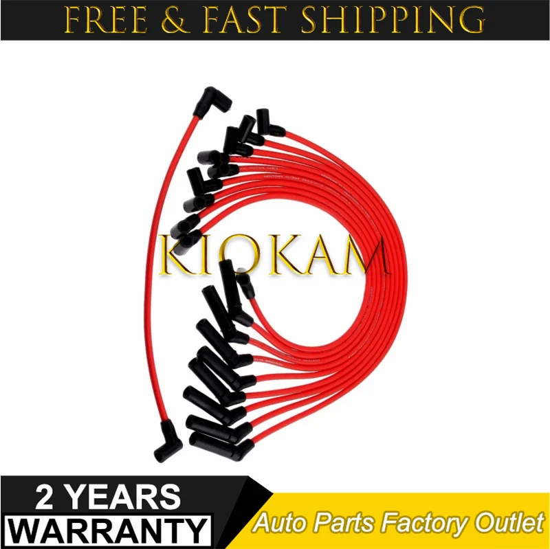 10 قطعة 10.5 مللي متر M12259C301 M-12259-C301 JDMSPEED سباق Lgnition أسلاك لفائف شرارة التوصيل الأسلاك لفورد F-150 1979-1995 5.0L 5.8L SBF