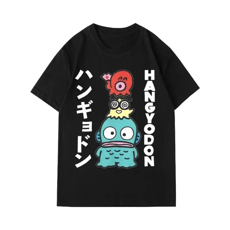 

Hangyodon Japanese for Men Women T Shirt Vintage Tops Shirt Kids Short -Sleeved Summer Ladies Clothes Y2k Top Female Clothing