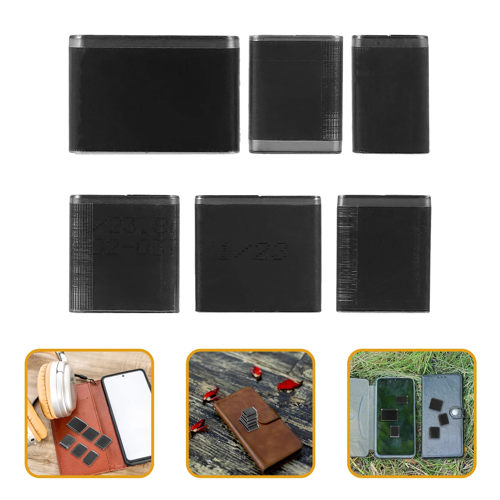 

6Pcs Craft Punch Set Multi Design Hollow Punched Patterns for Phone Case DIY Projects Easy to Use Tool Kit