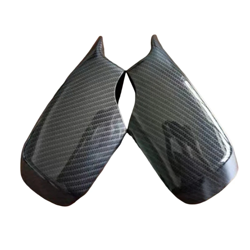 Car Carbon Fiber Pattern Ox Horn Rearview Side Mirror Cover For BMW 3 Series E46 1998-2005 5 Series E39 1995-2004 Replacement