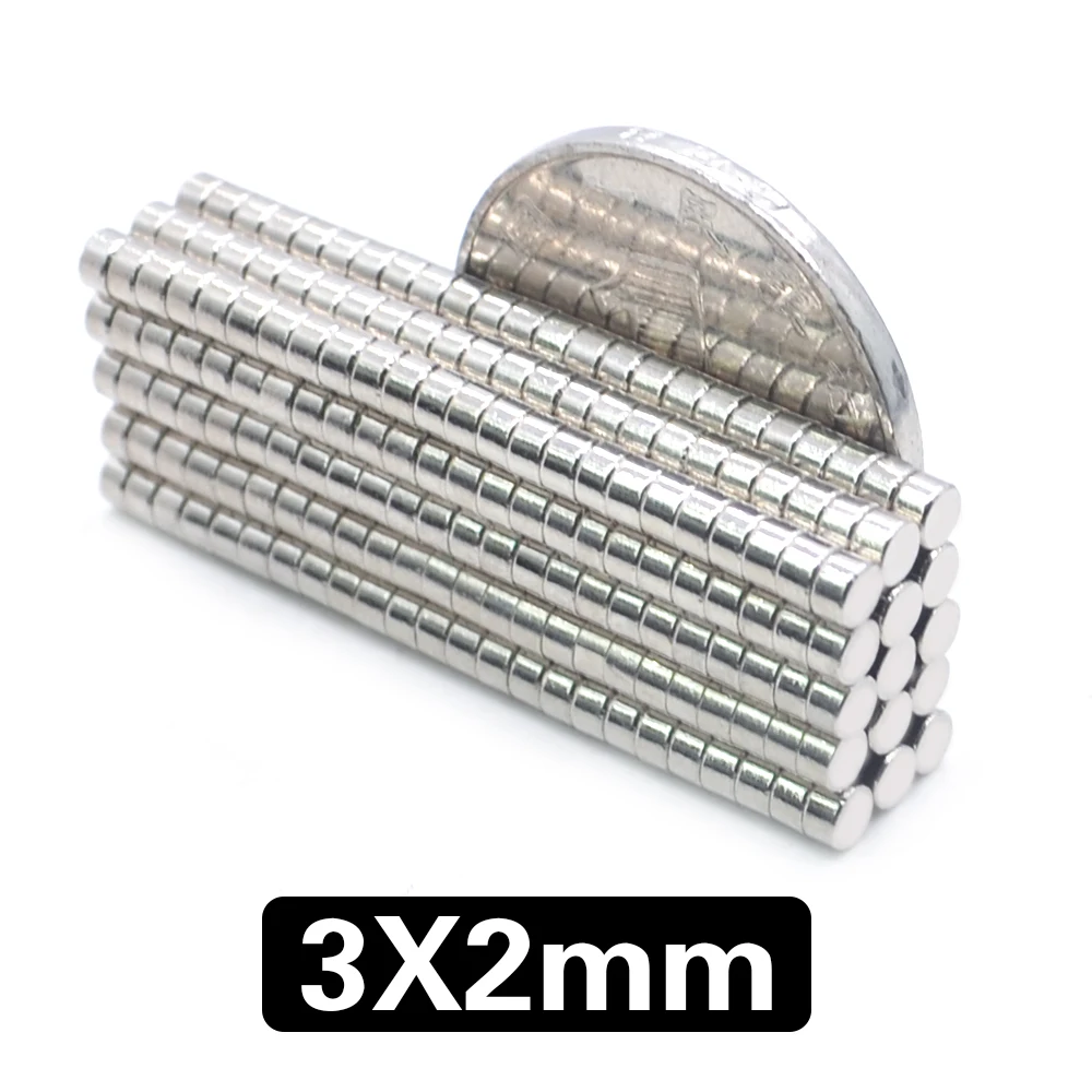 10/20//50/100/200/5000/10000Pcs D 3x2 mm N35 Strong Disc NdFeB Rare Earth Magnet 3*2 mm Neodymium Magnets 3mm x 2mm round magnet