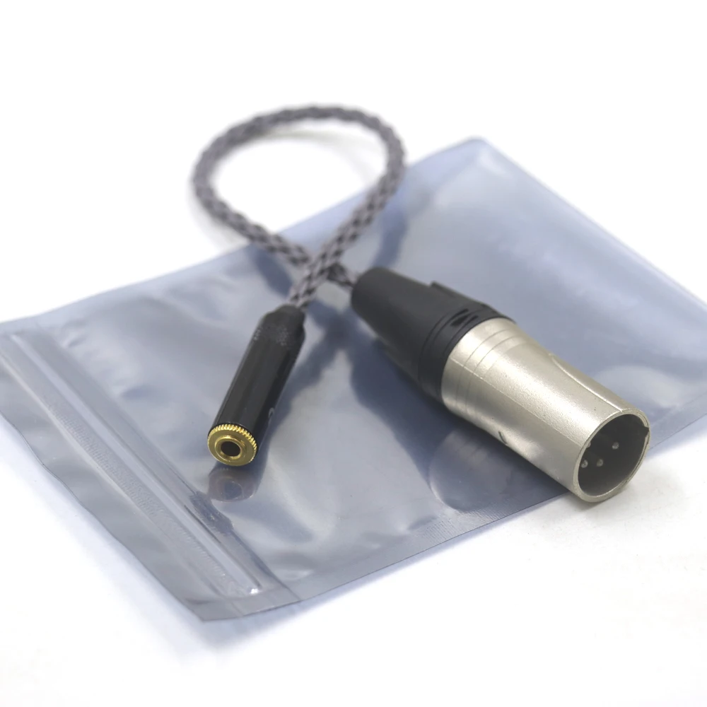 Haldane GrayJelly 4pin XLR Balanced Male to 3.5mm TRS Balanced Female Audio Adapter Cable XLR M to 3.5mm Stereo F Cable