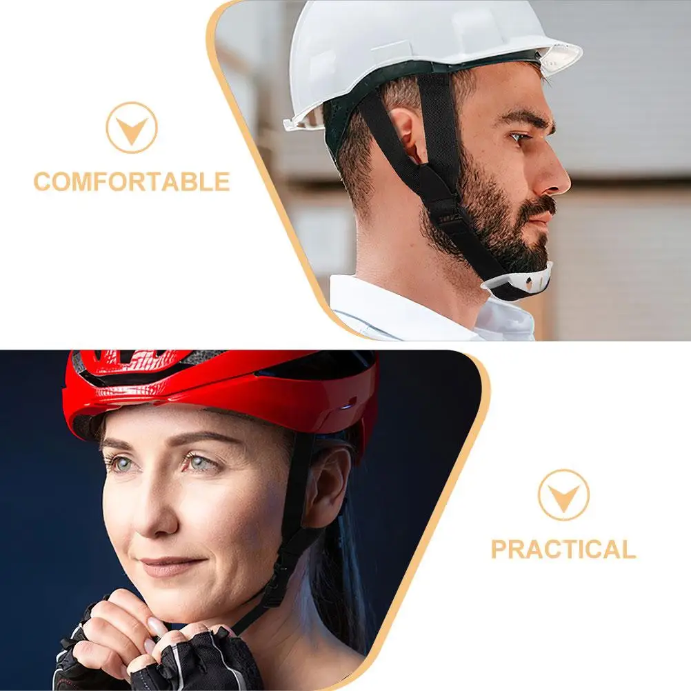 3 Pcs Safety Chin Strap Hard Hat Belt Construction Replacement Nylon Polyester Random Color Labor Protection Accessories
