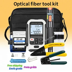 Fiber Optic Cold Splicing Tool Kit FTTH FC-6S Optical Fiber Cleaver Component Fusion Termination Optical Power Meter