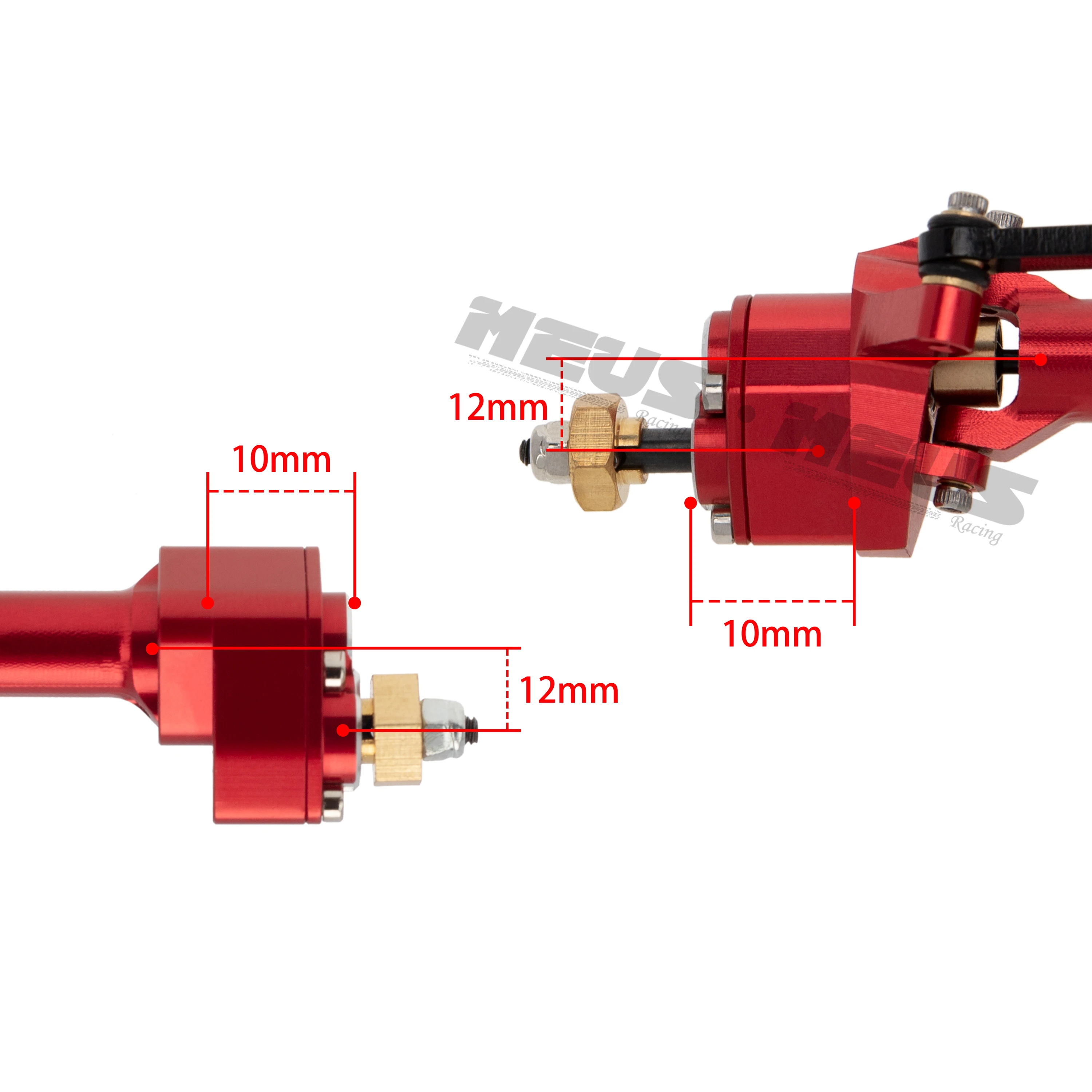 Meus Racing-eje de Portal de latón, actualización interna, rodamiento de engranaje de Metal CVD para Axial 1/24 SCX24 Deadbolt B17 C10 JLU Bronco Gladiator