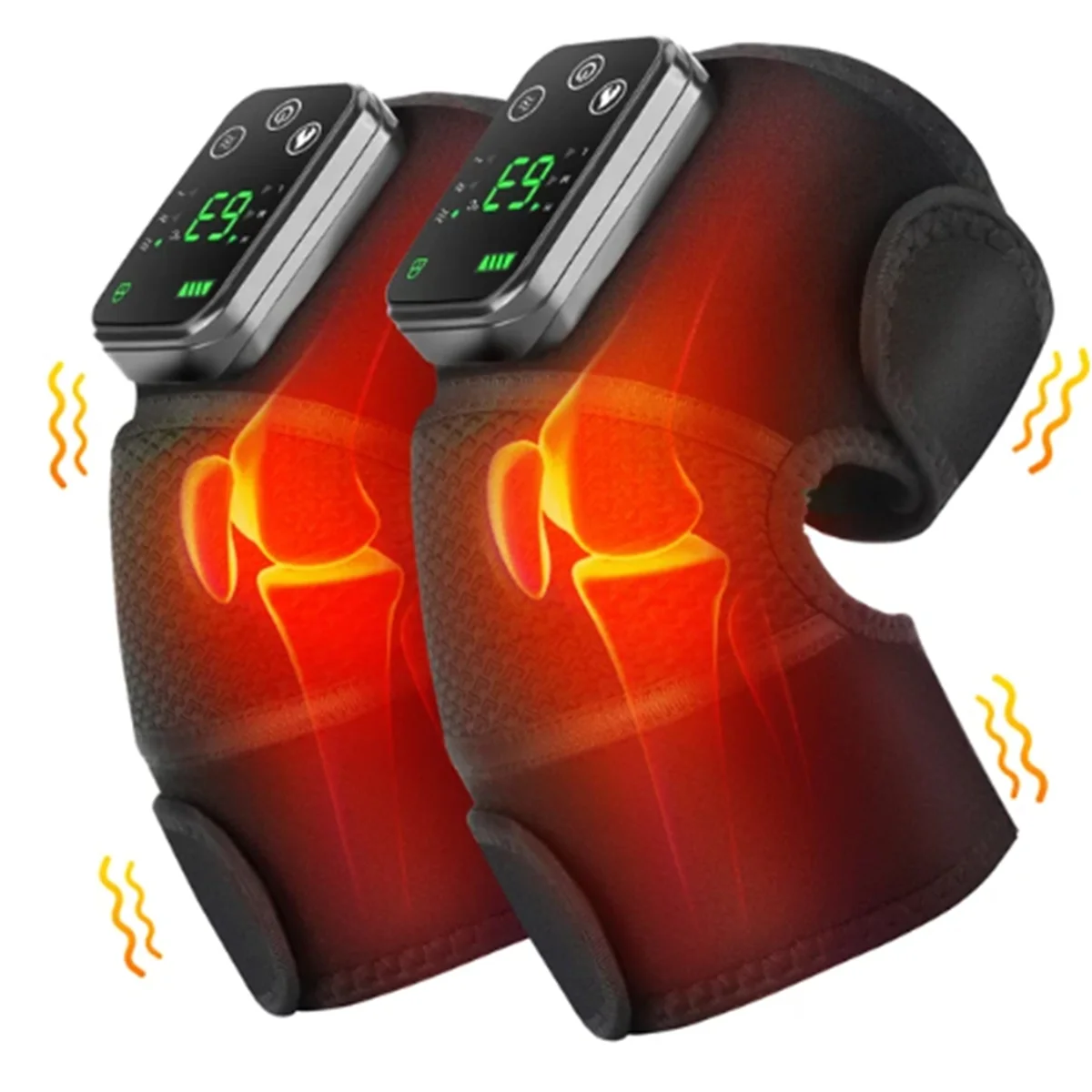 Electric Heated Knee Massager 3-in-1 Joint Elbow and Shoulder Pain Reliever Thermal Vibration Moisture Removal