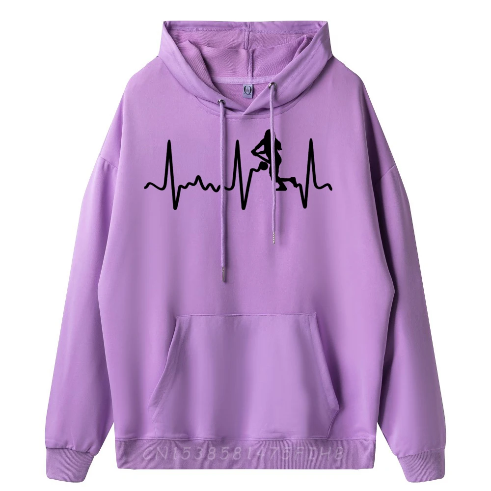 Black Softball Slap Hitter Heartbeat Mens Designer Clothes Skin-friendly and soft Hoodie Letter