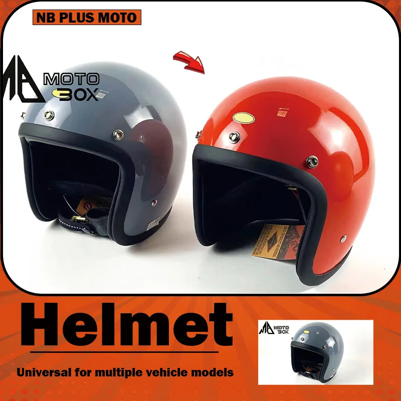 【Premium】For Vintage motorcycle helmet – small size, three-quarters helmet design, suitable for men and women in all seasons. Ul