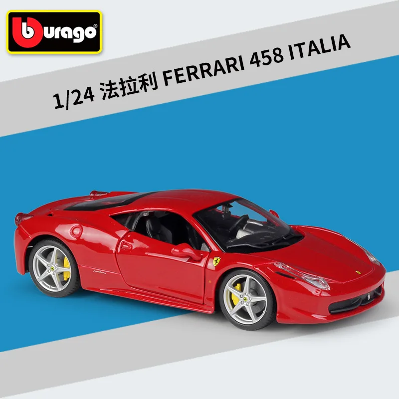 Bburago 1:24 Scale Ferrari 458 ITALIA Alloy Luxury Vehicle Diecast Cars Model Toy Collection Gift