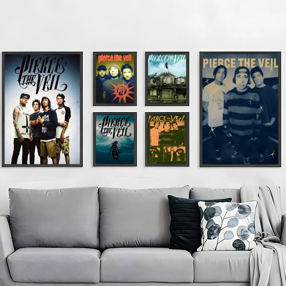 popular Pierce The Veil Poster HD Waterproof Self-Adhesive Wall Art – Multi-Scene Use, Top Gift Pick