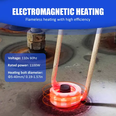 Magnetisk induktionsvärmare, handhållet skruvborttagningsverktyg, precisionsinduktiv värmare för bultar och rostiga skruvar 6 best sales induktionsvärmare - №5