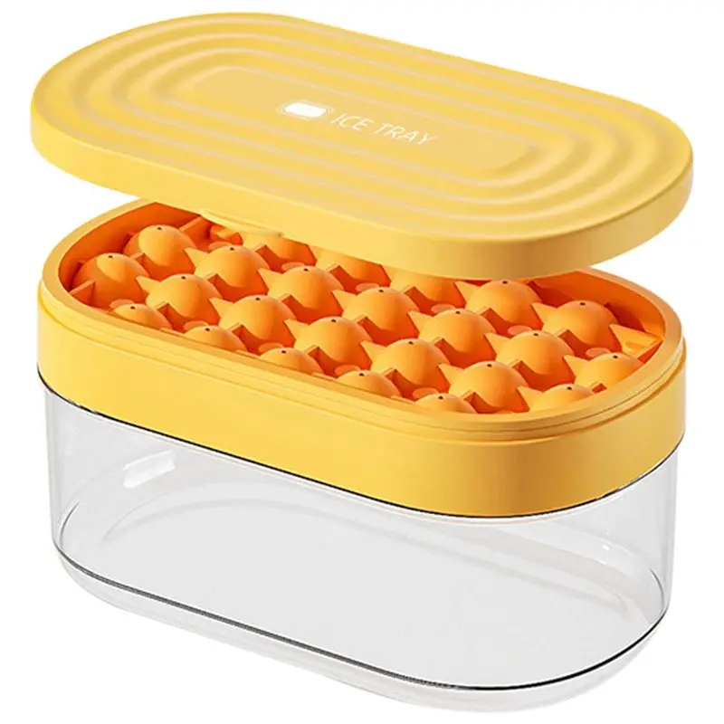 A78I  Type Ice-Cube Round Makers Ice HockeyS Mold Quick-Freeze Mini Ice Ball Party Kitchen Ice Box Tray Silicone