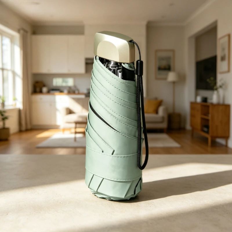 

Мини-зонт от солнца и дождя, карманный, складной, виниловый, с защитой от ультрафиолета, двойного назначения, для путешествий и активного отдыха