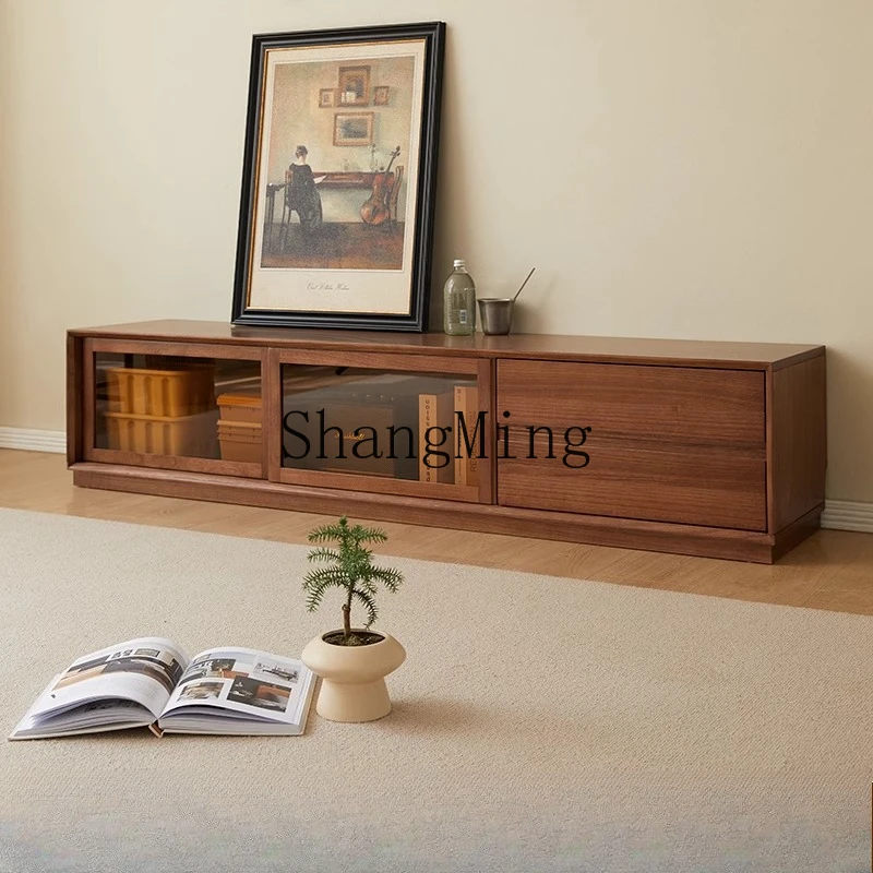 ZYY طاولة قهوة منزلية لغرفة المعيشة من الخشب الصلب وخزانة تلفزيون وخزانة تخزين بسيطة وحديثة #2