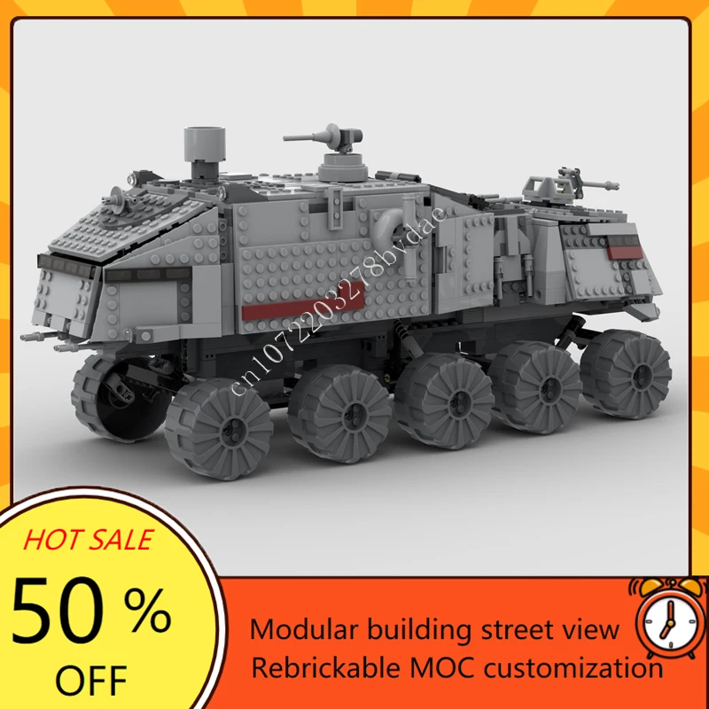 949PCS MOC WW2 Military Military Series Big Turbo Tank / HAVw A6 Juggernaut Destroyer Armored Car Custom Puzzle DIY Toys Gift
