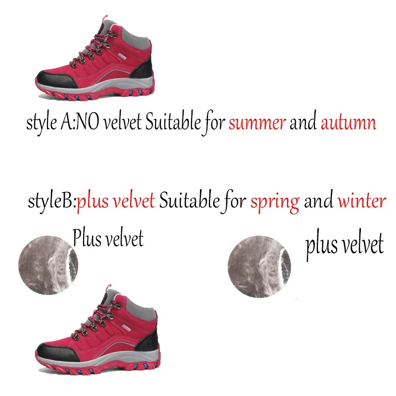 Women''s Hiking Shoes Trekking Boots Outdoor Boots Waterproof & Superlight Plus Size 35-46