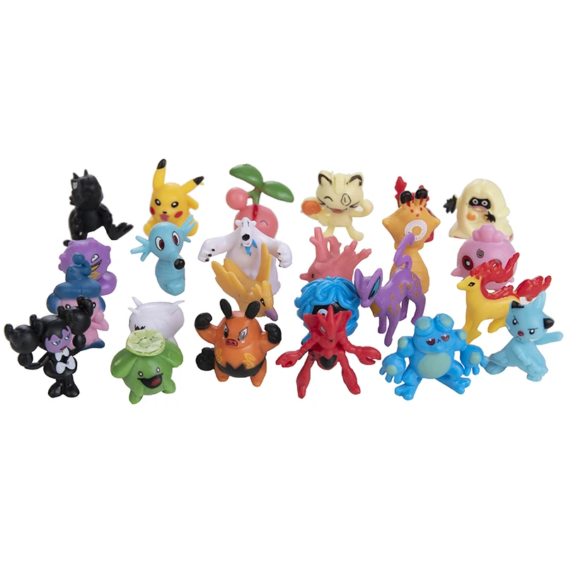 24-144Pcs Different Style Pokemon Anime Figure Pikachu Action Model 2-3CM Not Repeating Mini Model Doll Toy Kids Christmas Gifts