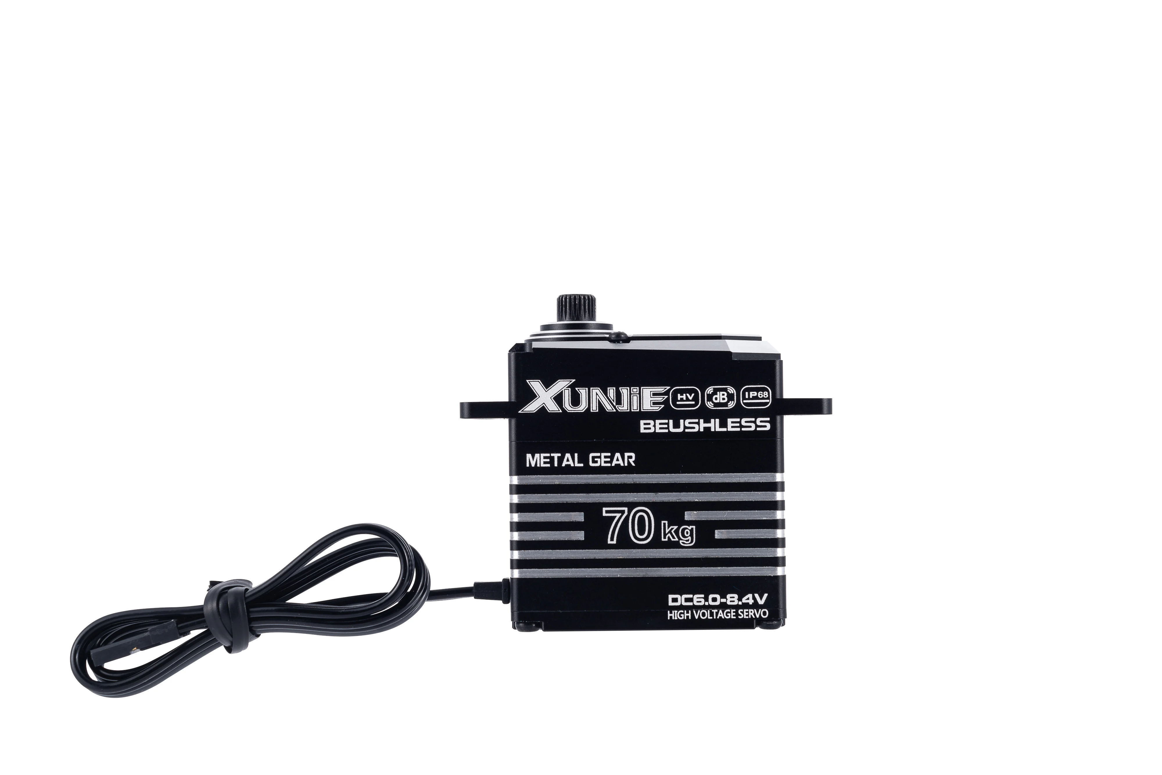 XUNJIE N70 N80 Brushless Digital Servo 70KG 80KG High Torque HV 4.8‑12V Steel Gear Full Metal Case 25T Programmable Servo RC