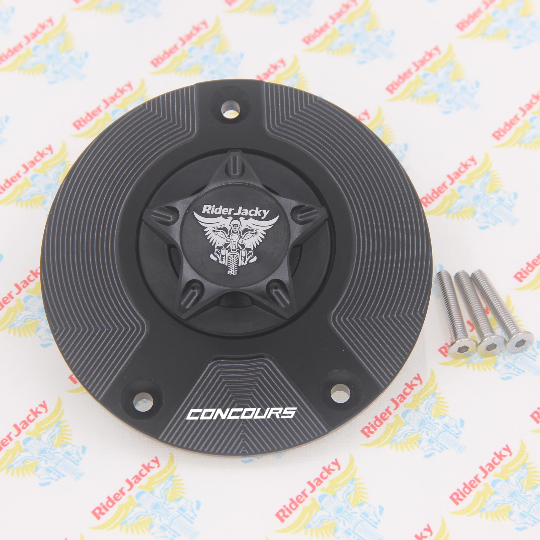 CavalierJacky ®   Bouchon de réservoir de carburant pour moto, couvercle de bouchon de gaz sans clé pour Kawasaki Concours 14 ABS ZG1400 2010 – 2020
