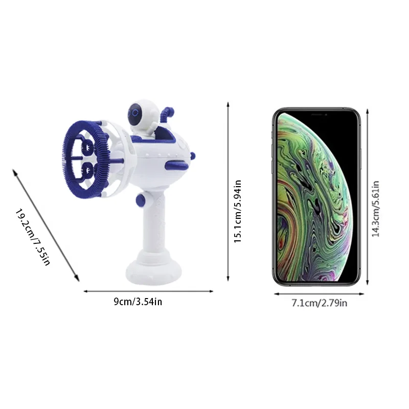 Children's fan handheld electric bubble gun bubble toy astronaut bubble machine without battery and bubble water