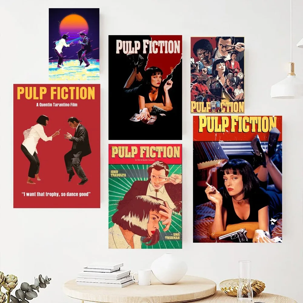 Classic Movie Pulp Fiction Poster Paintings on The Wall Picture for Living Room Interior Painting Room Decoration