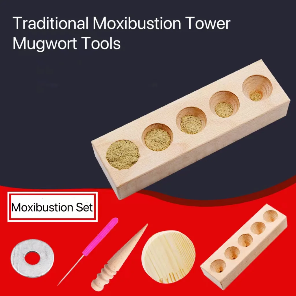 DIY Moxibustion Tower Mold Box Set Large Handmade Mugwort Shaper Body Acupoint Partition Ginger Moxibustion Health Care Tools