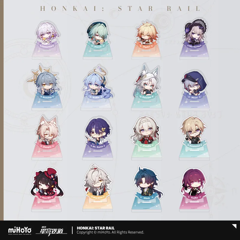 Original MiHoYo Honkai Star Rail Nameless Medal Theme Acrylic Stamps Cosplay Props Kafka Blade Jing Yuan Figure Desktop Decor