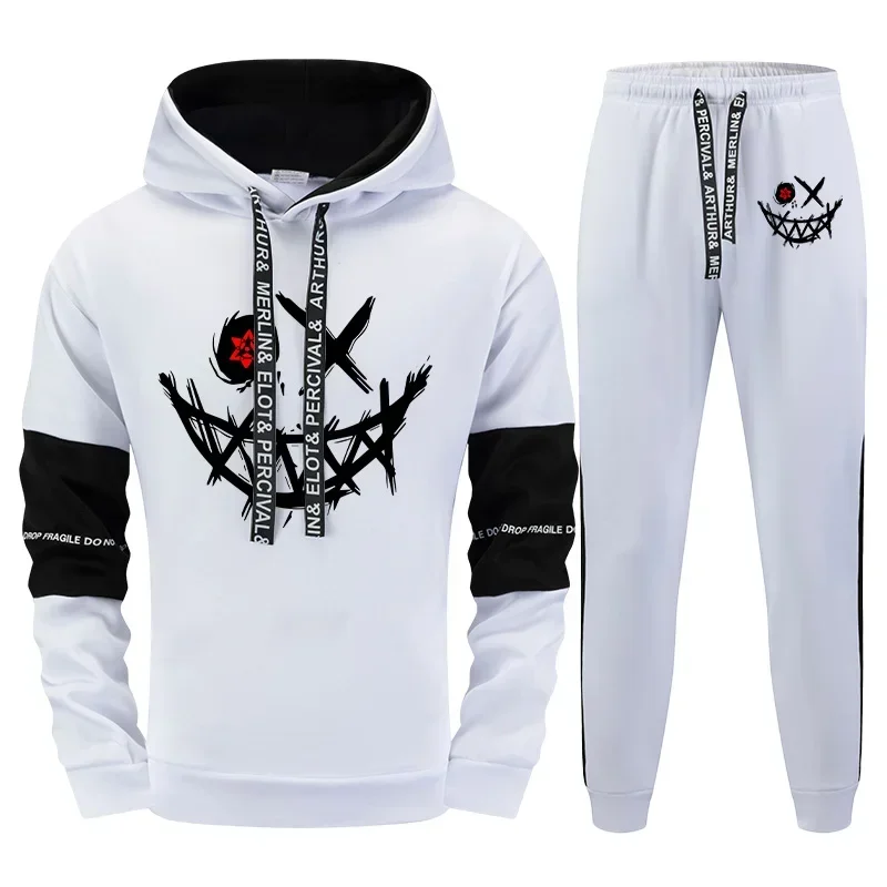Gran oferta al aire libre, chándal para hombre, calidad informal sencilla, Otoño Invierno, sudaderas individuales con capucha y pantalón de chándal, deporte cómodo y Fitness