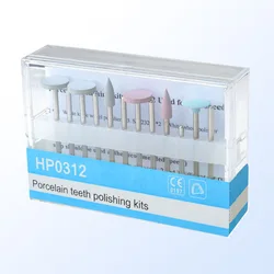 Dental Porcelain Teeth Polishing Kits for Low Speed Handpiece Dental Lab Silicone Polishers HP0312