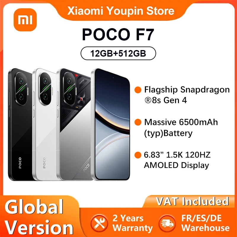 Version mondiale POCO F7 Smartphone 5G IP68 6.83 
