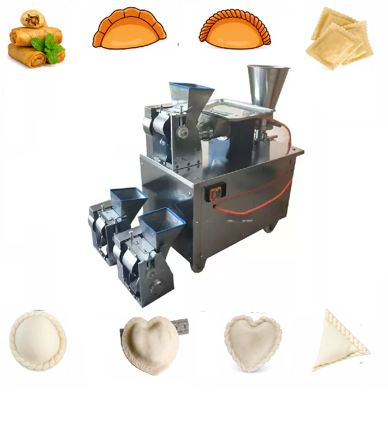 Colombia Meat Pie Making Machine Empanada Samosa Dushbara Italian Ravioli Pastel Machine Wonton Forming Pie Making Machine