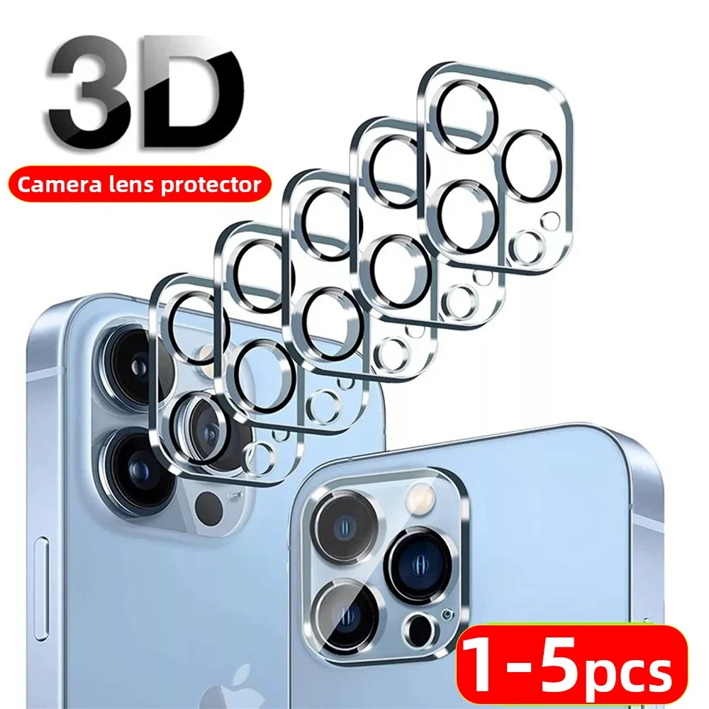 

1-5PCS Lens Glass for iPhone 15 14 Pro Max Camera Lens Screen Protector for iPhone 13 Pro Max 12 Mini 11 Pro
