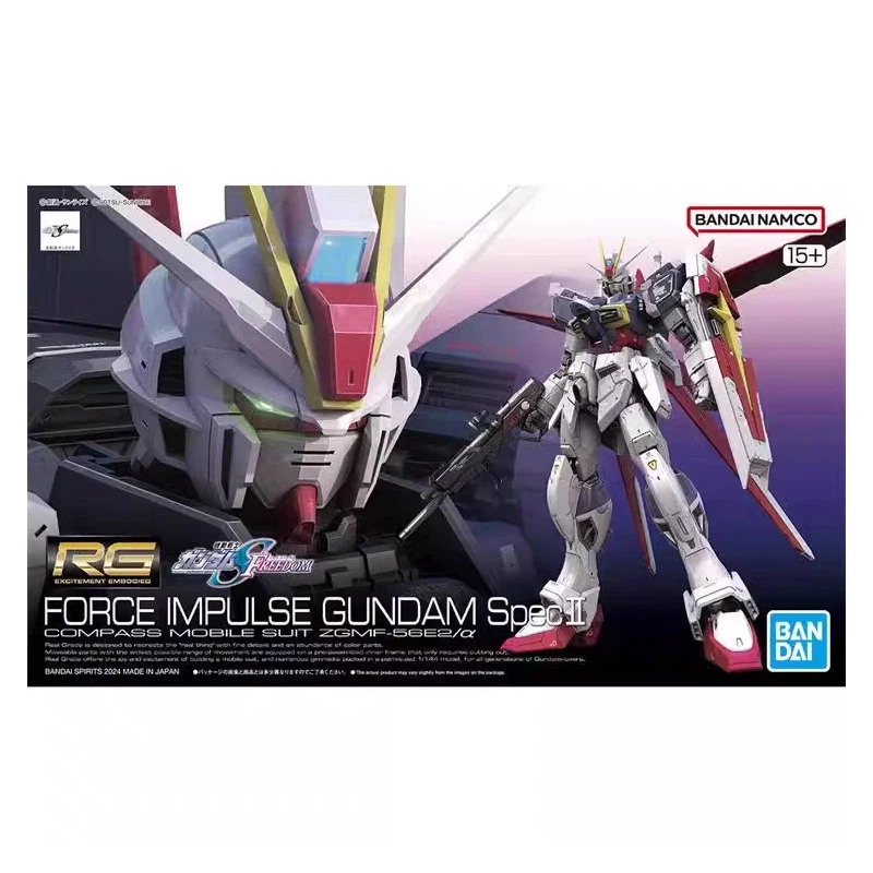 

Bandai Gundam Rg 1/144 ZGMF 56E2/α SoecⅡ Theater Version Assembly Model Kit Gifts Toy Collection for Kids Action Figure Model