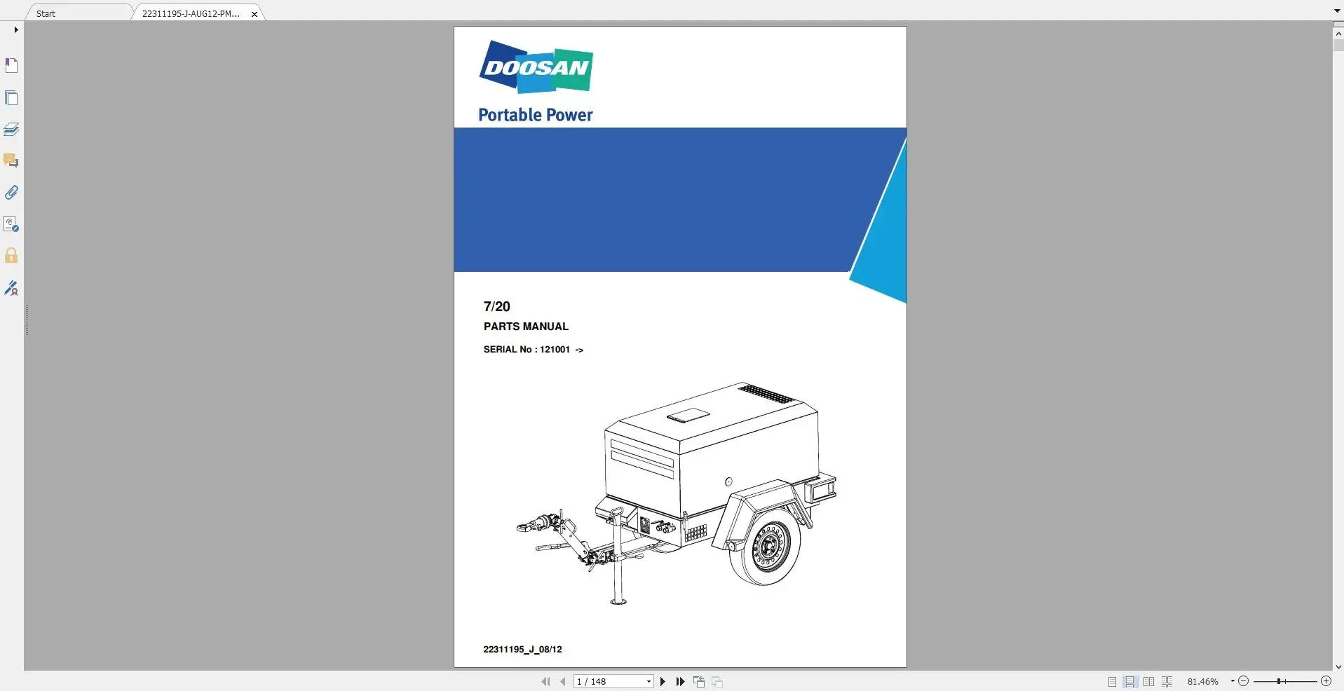 Doosan Ingersoll Rand 17.49GB PDF [03.2019] Part Catalog Operation & Maintenance Manual Full DVD