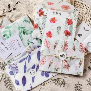 10ชิ้น/ล็อตเช่น Four Seasons กรดซัลฟูริกกระดาษอุปกรณ์ซองจดหมายสำหรับงานแต่งงานจดหมายเชิญ