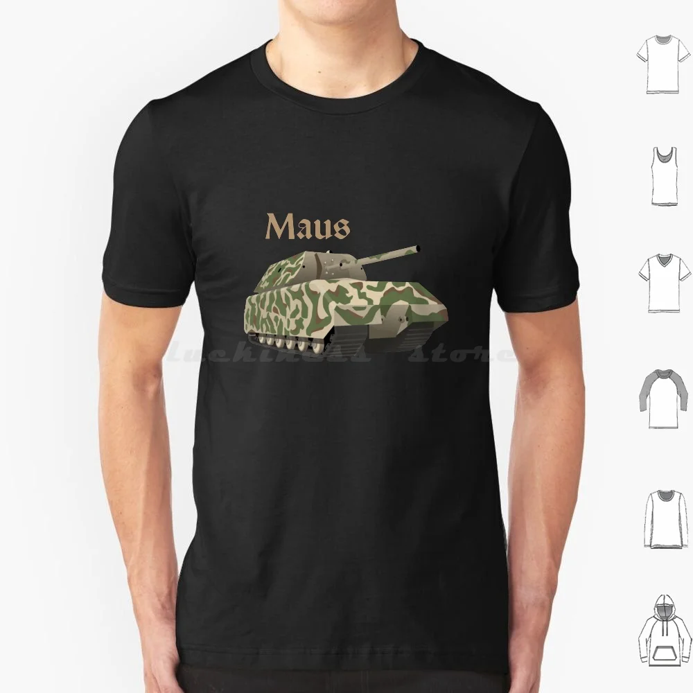 Panzer Viii Maus German Ww2 Battle Tank T Shirt Big Size 100% Cotton Tank Maus Panzer Viii Panzer 8 Panzer8 Crew War Military