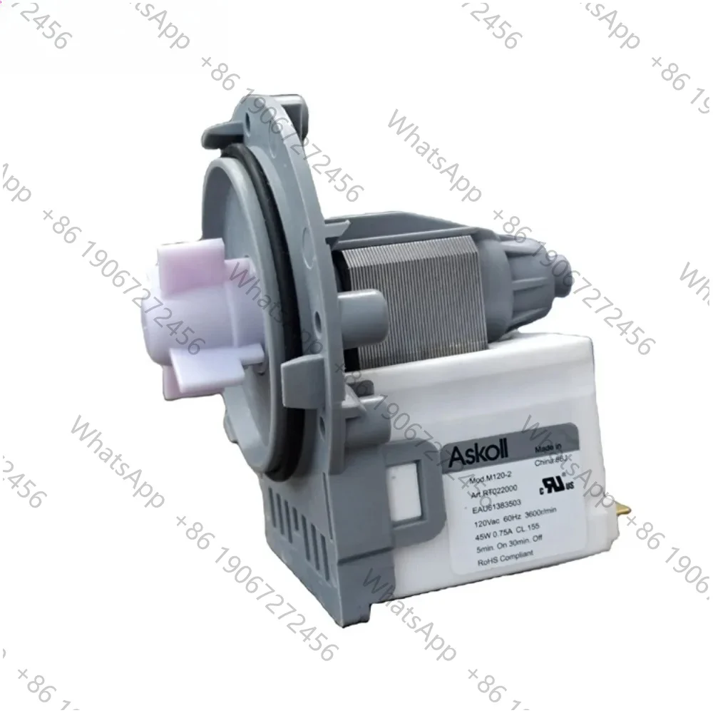 Washing Machine Drain Pump Motor EAU61383503 120Vac 60Hz 45W M120-2 Washer Drainage Replacement Parts